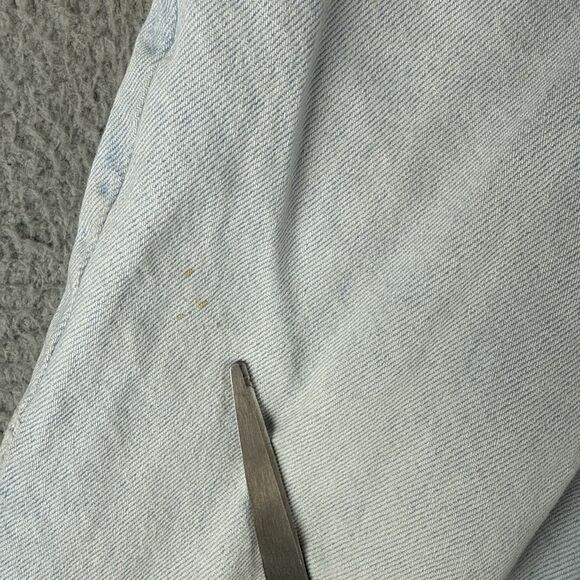 Vintage Lee Riders Jeans Men's 33x32 Denim Straight Leg Light Wash (Stains) - Picture 11 of 12